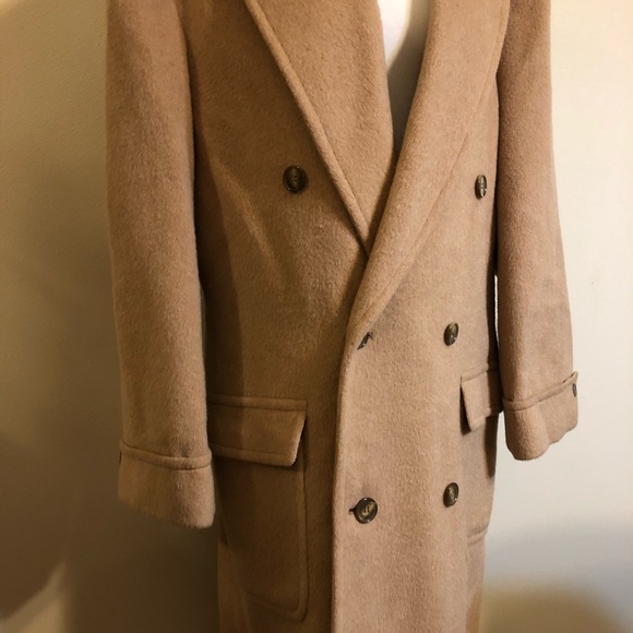 Vintage Hunt Club Wool & Mohair Long Tan Coat - Picture 3 of 15